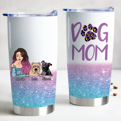 Girl & Dogs - Dog Mom - Personalized Tumbler - Makezbright Gifts