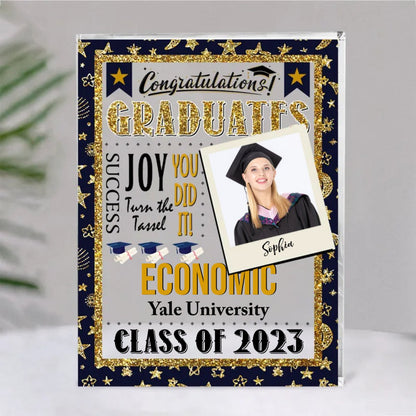 Graduation - Congratulation Graduates - Personalized Acrylic Plaque - Makezbright Gifts