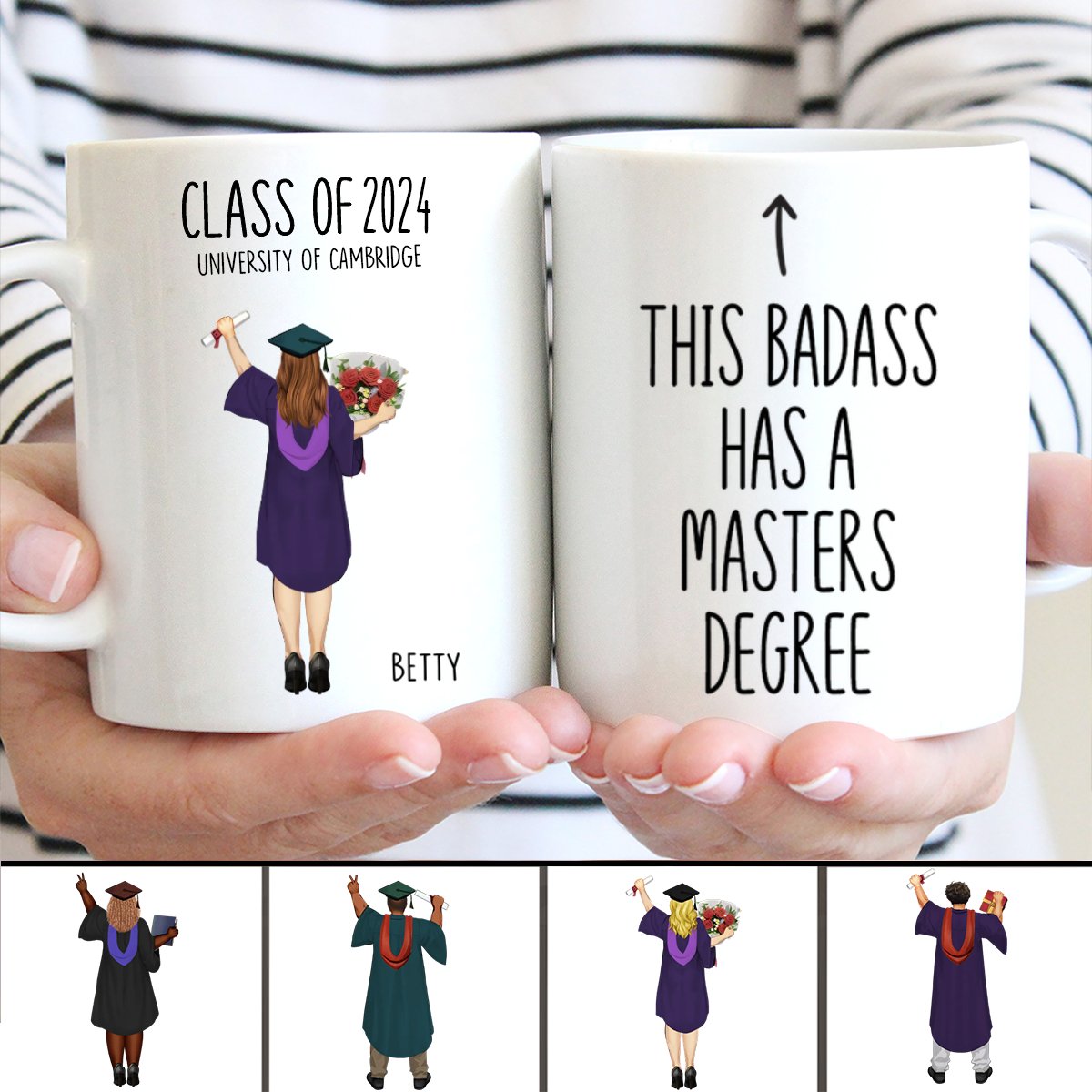 Graduation - This Babass Has A Masters Degree - Personalized Mug (QH) - Makezbright Gifts