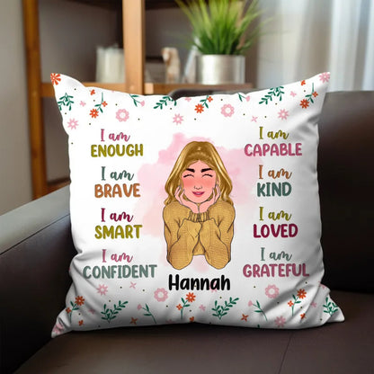 Granddaughter - I Am Kind - Personalized Pillow - Makezbright Gifts