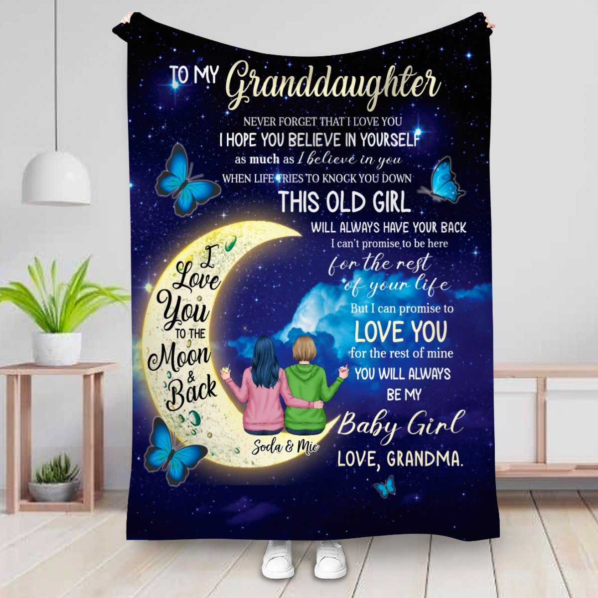 Granddaughter - To My Granddaughter Never Forget That I Love You... - Personalized Blanket - Makezbright Gifts