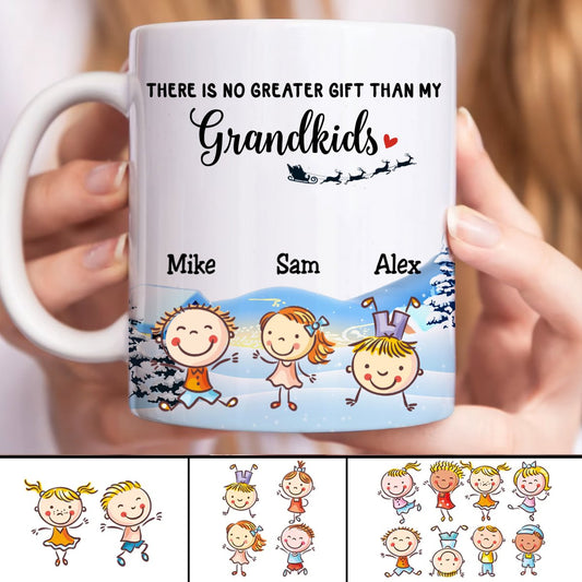 Grandkids - There Is No Greater Gift Than My Grandkids - Personalized Mug - Makezbright Gifts