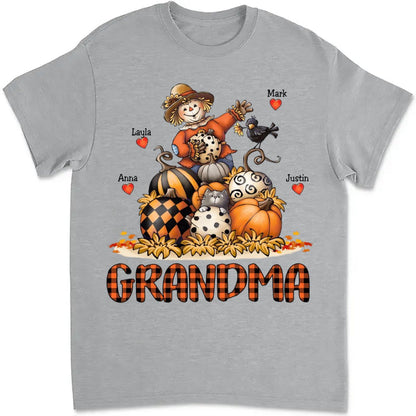 Grandma - Grandma Fall - Personalized T - Shirt - Makezbright Gifts