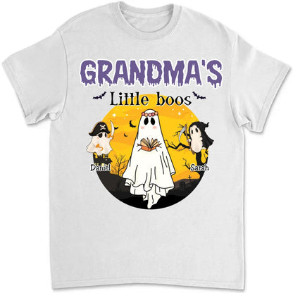 Grandma - Halloween Gift For Grandma Little Boos Shirt - Personalized Unisex T - Shirt - Makezbright Gifts