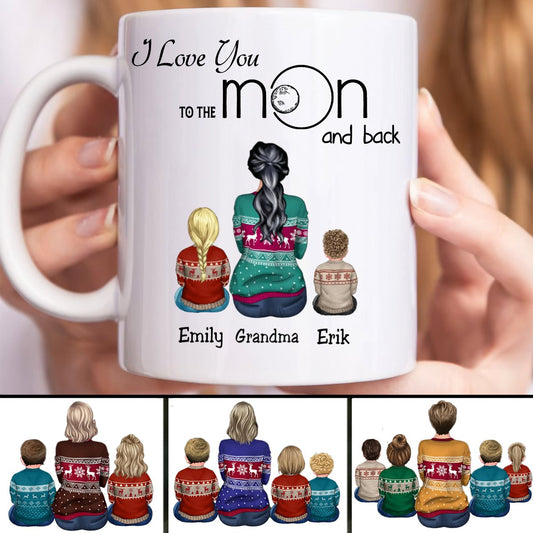 Grandma - I Love You To The Moon And Back - Personalized Mug (NM) - Makezbright Gifts