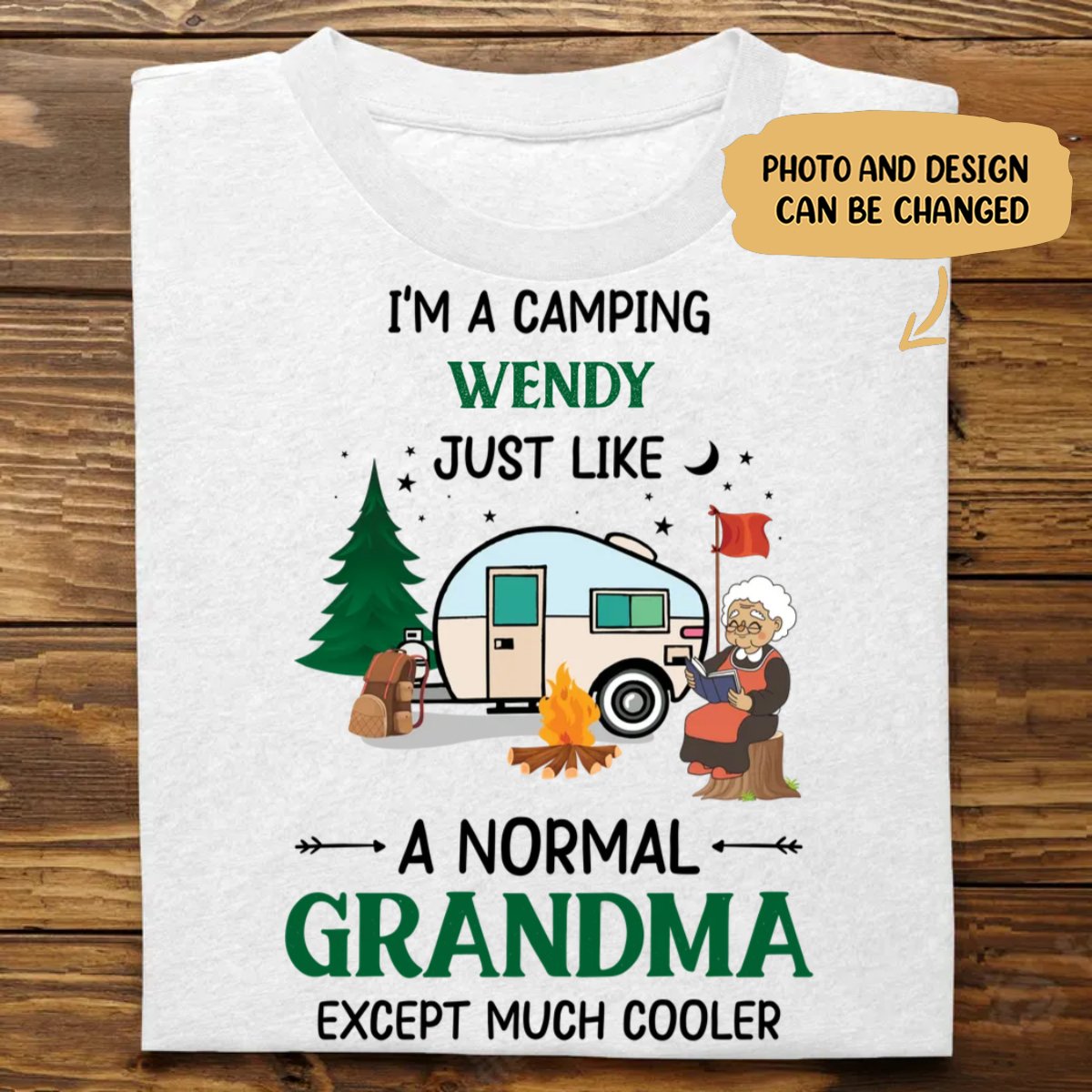 Grandma - I'm A Camping Grandma - Personalized Unisex T - Shirt - Makezbright Gifts