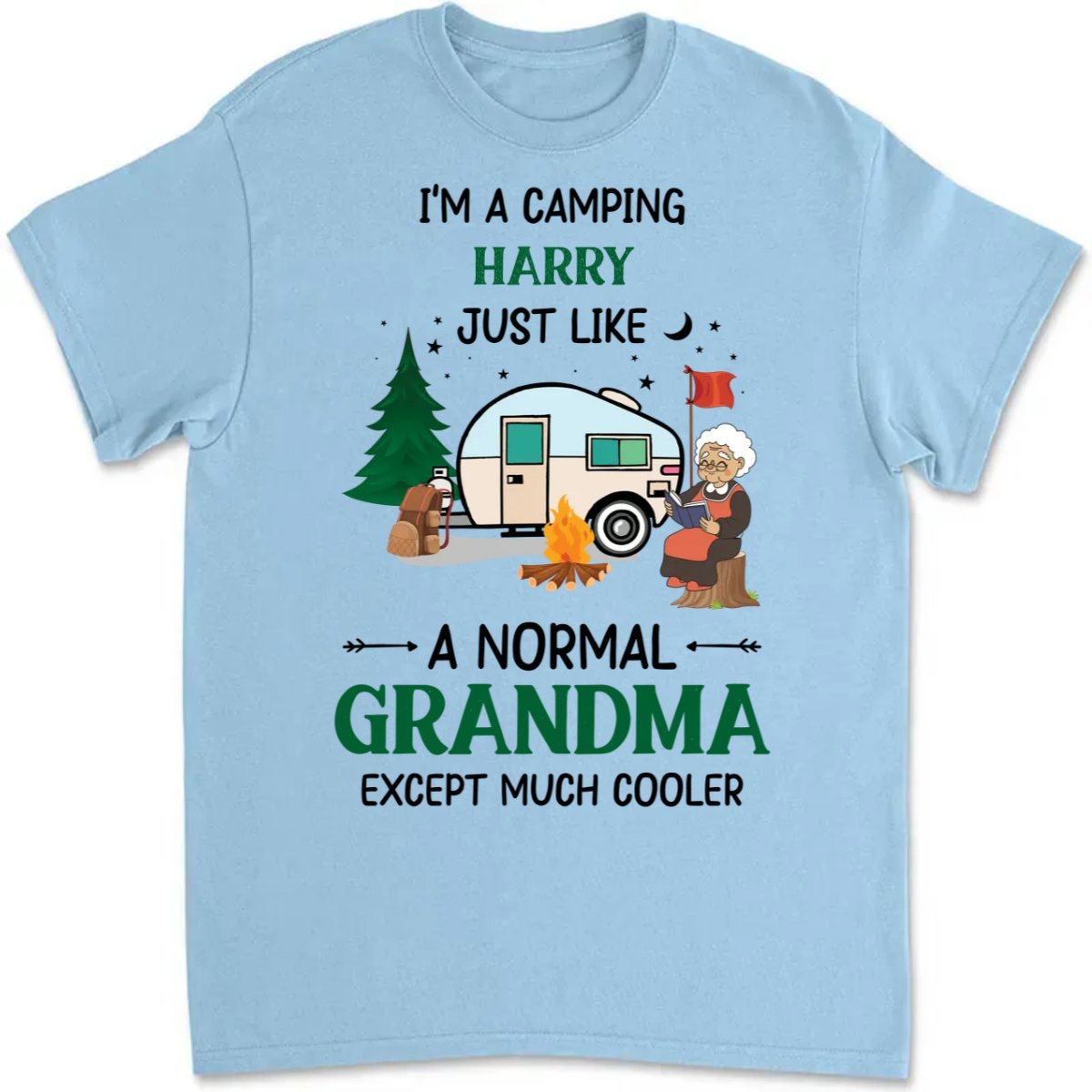 Grandma - I'm A Camping Grandma - Personalized Unisex T - Shirt - Makezbright Gifts