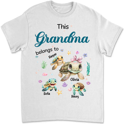 Grandma - This Grandma Belongs To - Personalized T - Shirt - Makezbright Gifts