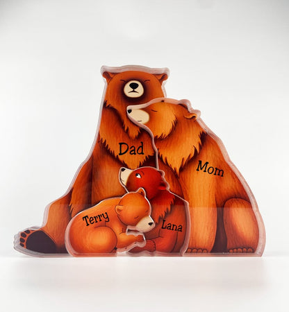 Handcrafted - Family - Acrylic Bear - Makezbright Gifts