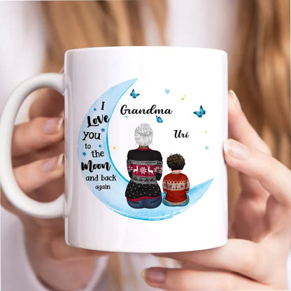 I Love You To The Moon & Back Again - Personalized Mug - Makezbright Gifts