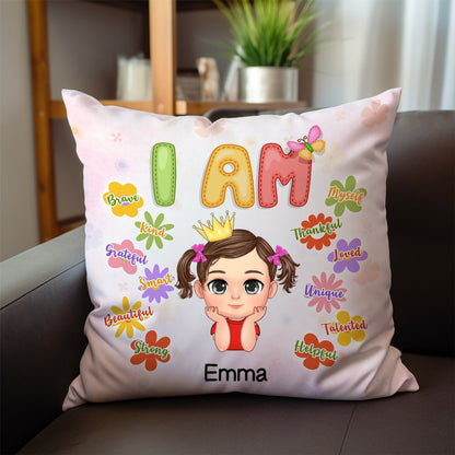 Kids - I Am Kind - Personalized Pillow (LH) - Makezbright Gifts