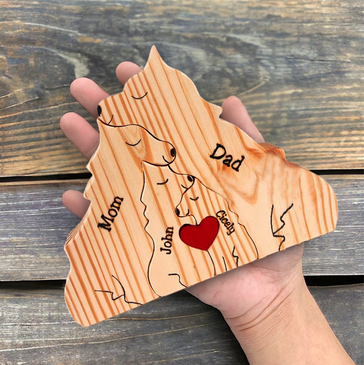 MakeZBright Wooden Wolf / Dog - Makezbright Gifts