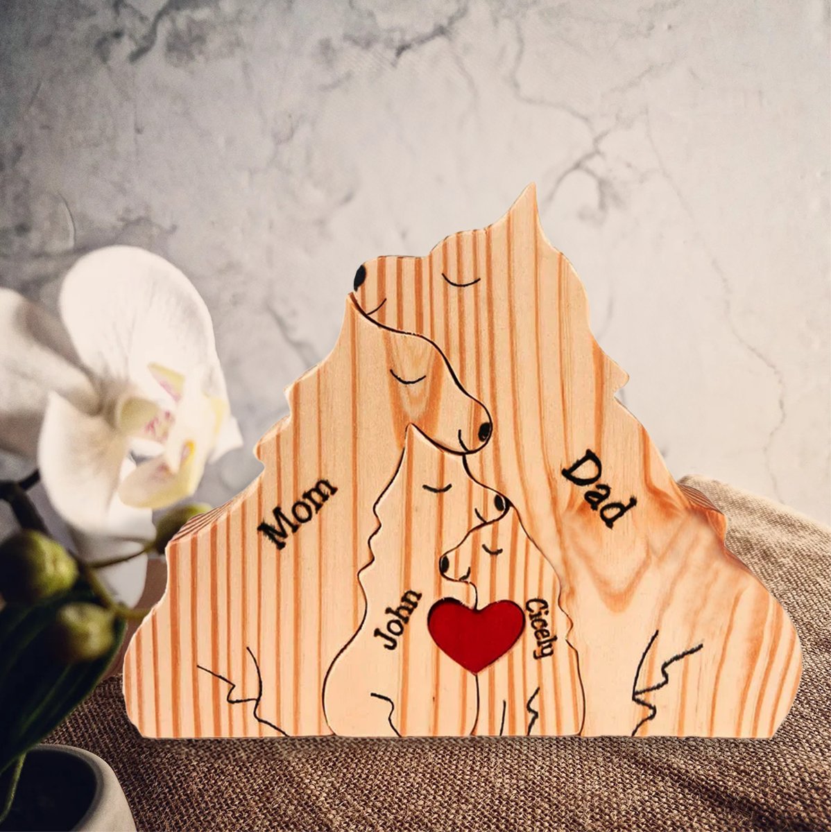 MakeZBright Wooden Wolf / Dog - Makezbright Gifts