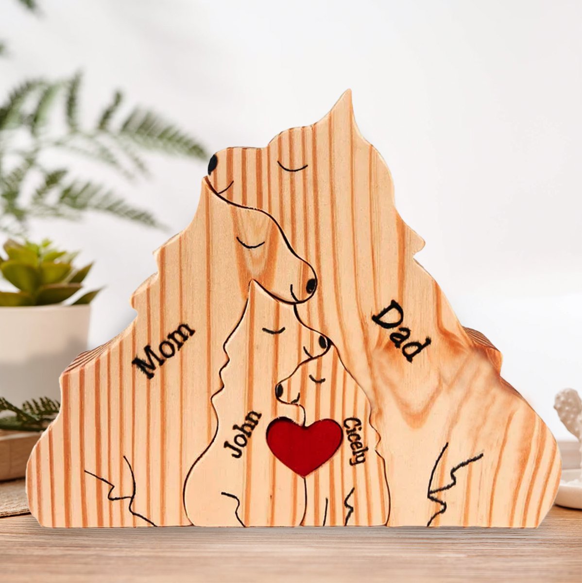 MakeZBright Wooden Wolf / Dog - Makezbright Gifts