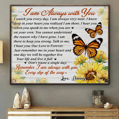 Memorial Gift - I Am Always With You - Personalized Poster - Makezbright Gifts