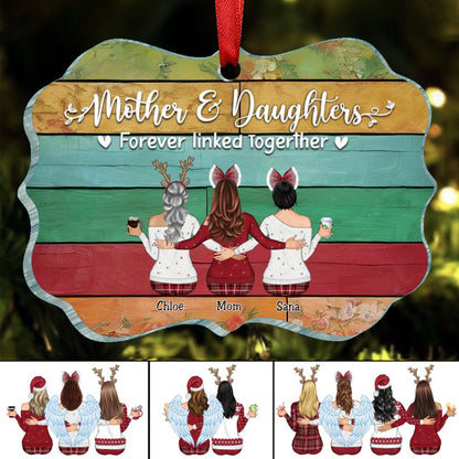 Mother & Daughters - Mother & Daughters Forever Linked Together - Personalized Ornament (AA) - Makezbright Gifts