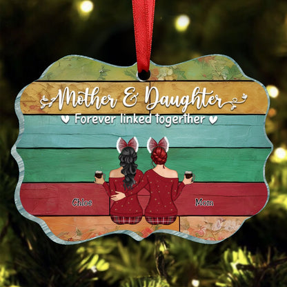 Mother & Daughters - Mother & Daughters Forever Linked Together - Personalized Ornament (AA) - Makezbright Gifts