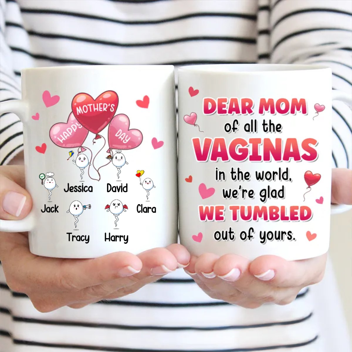 Mother - Dear Mom We're Glad We Tumbled Out Of Yours - Personalized Mug (TL) - Makezbright Gifts