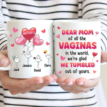 Mother - Dear Mom We're Glad We Tumbled Out Of Yours - Personalized Mug (TL) - Makezbright Gifts