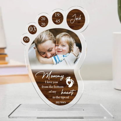 Mother - I Love You From The Bottom Of My Heart - Personalized Acrylic Plaque - Makezbright Gifts