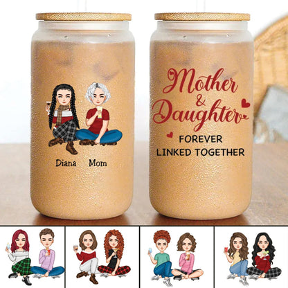 Mother - Like Mother Like Daughter - Personalized Glass Can - Makezbright Gifts