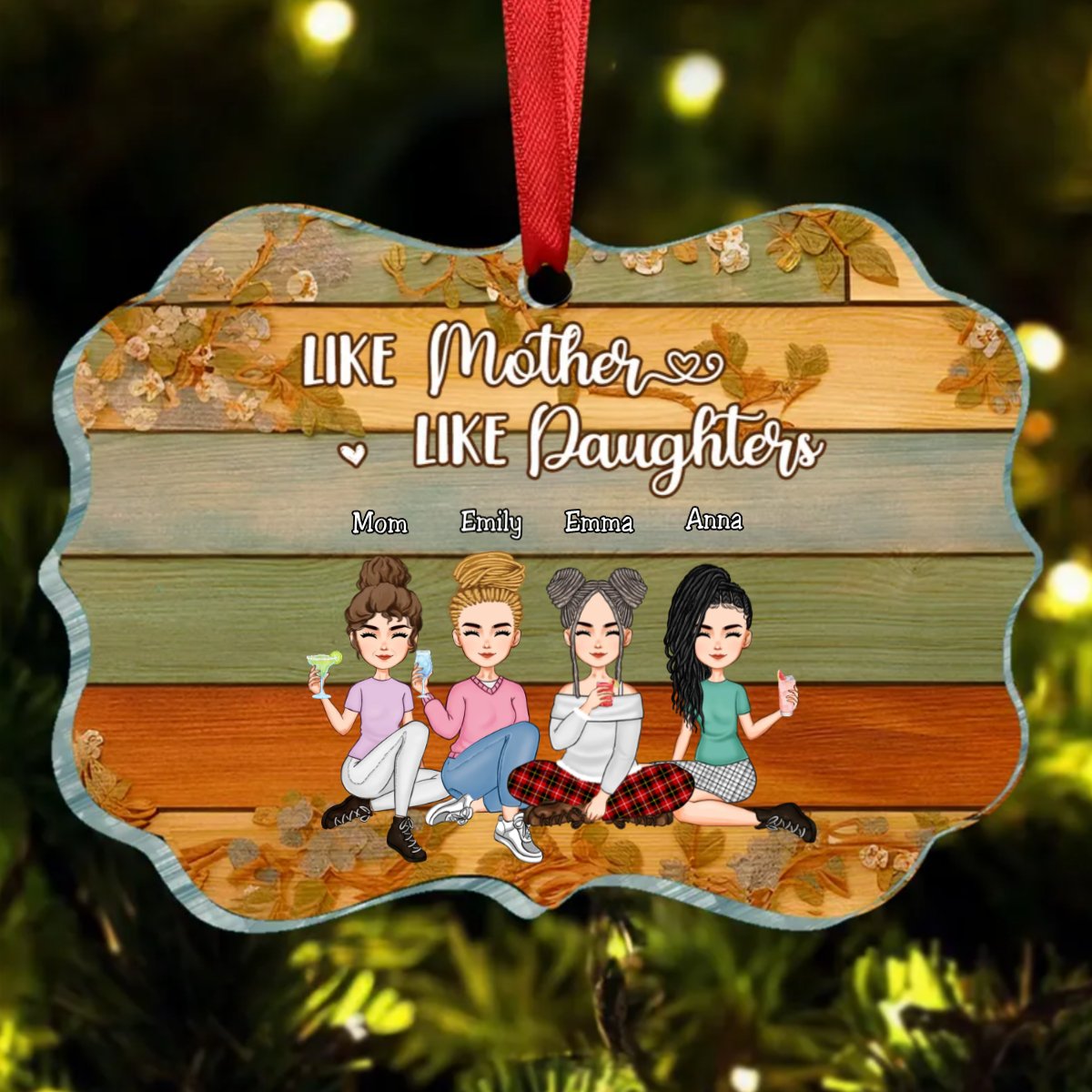 Mother - Like Mother Like Daughters - Personalized Acrylic Ornament - Makezbright Gifts