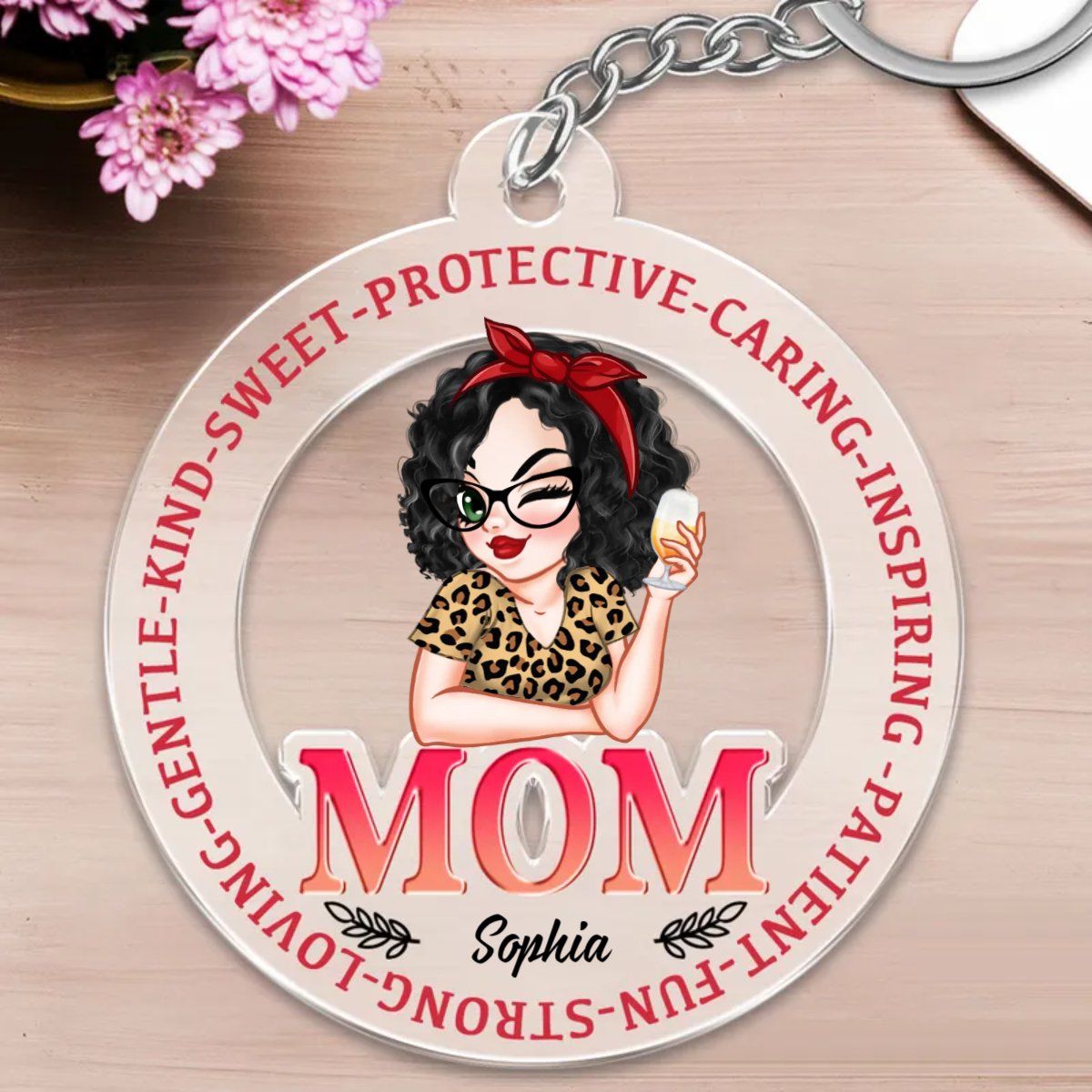 Mother - Mom Loving - Personalized Keychain - Makezbright Gifts