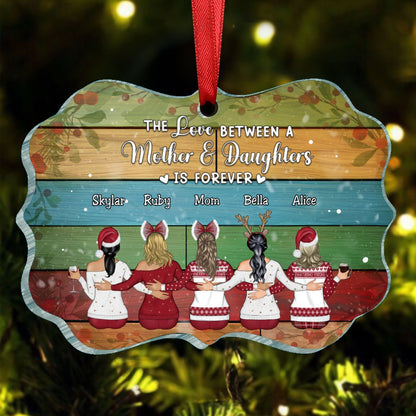 Mother - The Love Between A Mother And Daughters Is Forever - Personalized Ornament TC - Makezbright Gifts