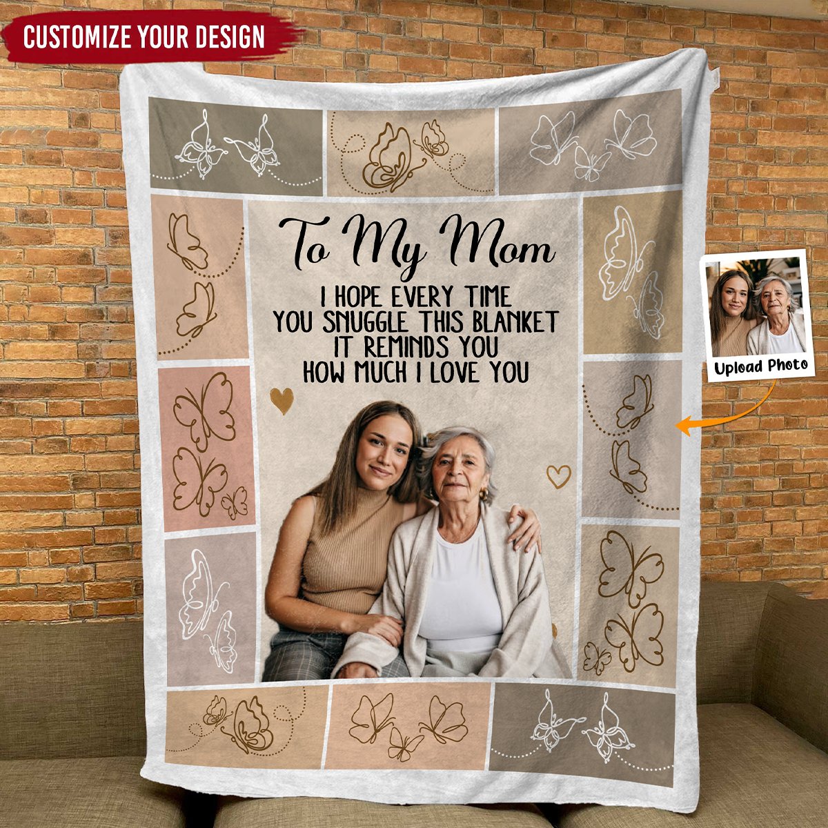 Mother - This Blanket Reminds I Love You - Personalized Blanket - Makezbright Gifts