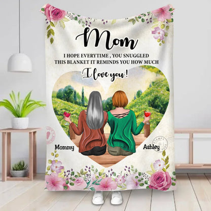 Mother - We Hope Every Time You Snuggled This Blanket It Remind You How Much We Love You - Personalized Blanket - Makezbright Gifts