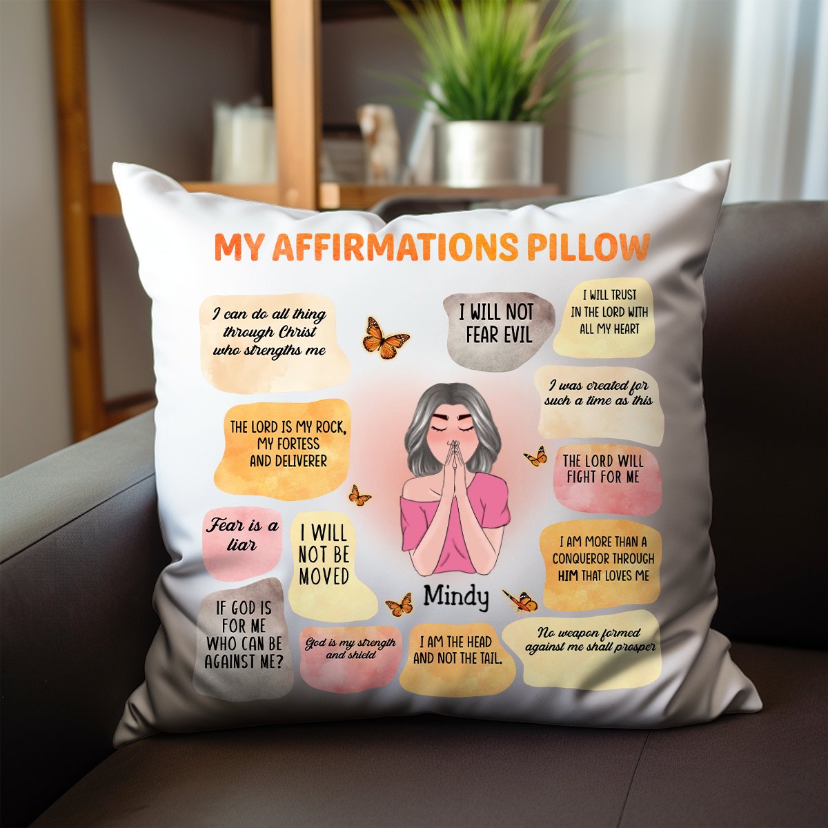 My Affirmations Pillow - Personalized Pillow - Makezbright Gifts