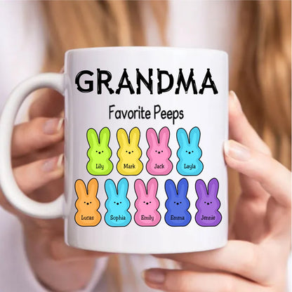 My Favorite Peeps Call Me Grandma - Personalized Mug - Makezbright Gifts