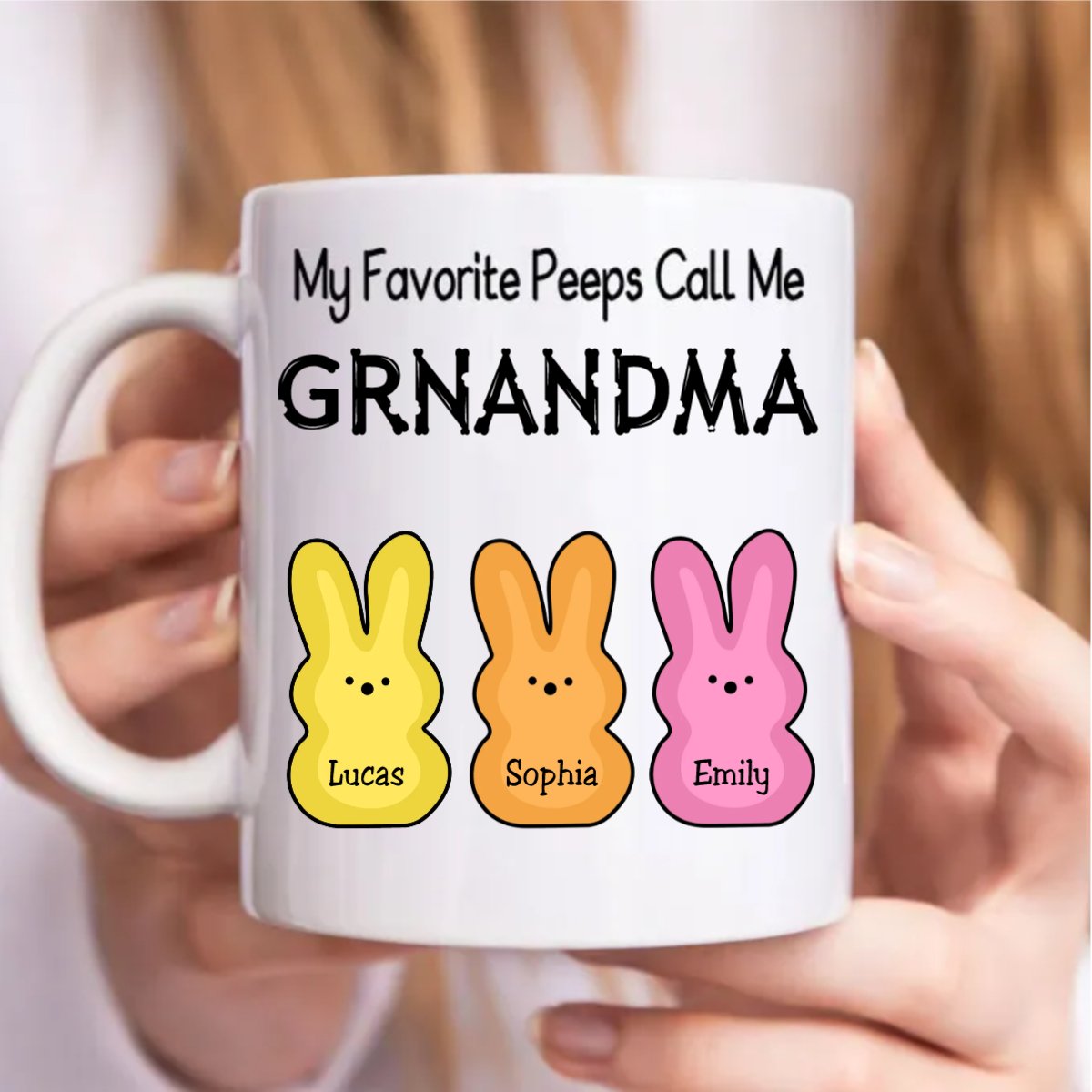 My Favorite Peeps Call Me Grandma - Personalized Mug - Makezbright Gifts