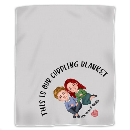 Old Couple - This Is Our Cuddling Blanket - Personalized Blanket - Makezbright Gifts