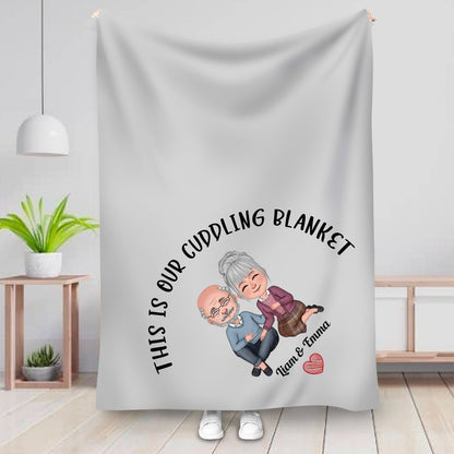 Old Couple - This Is Our Cuddling Blanket - Personalized Blanket - Makezbright Gifts