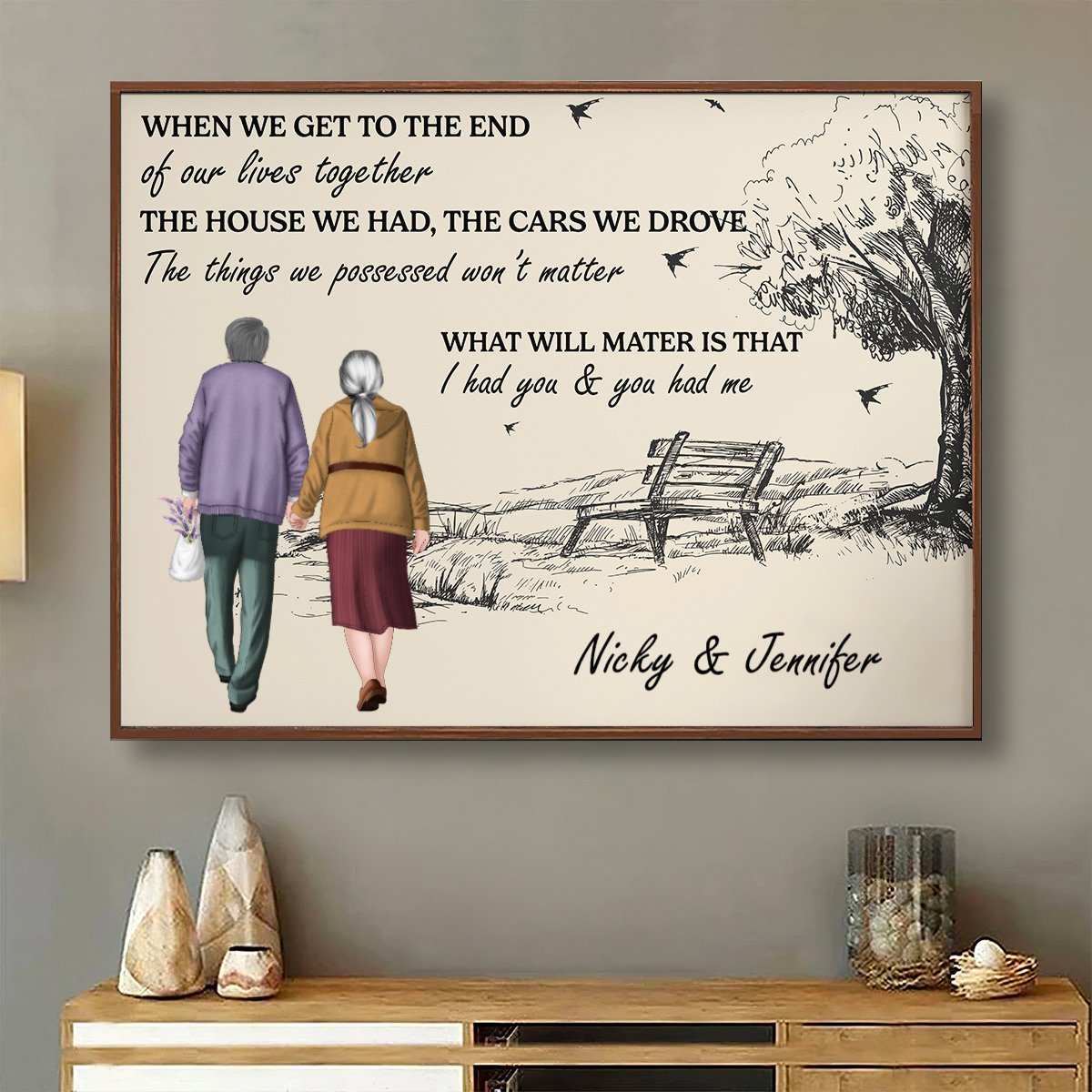 Old Couple - When We Get To The End Of Our Lives Together - Personalized Poster - Makezbright Gifts