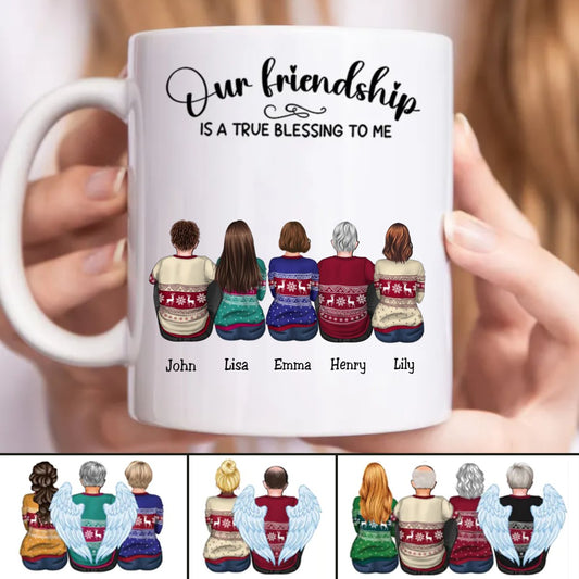 Our Friendship Is True Blessing To Me - Personalized Mug (TC) - Makezbright Gifts