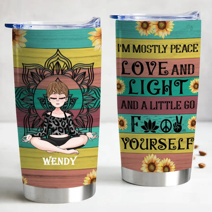 Peaceful Vibes 20oz Stainless Steel Tumbler - Stay Hydrated in Style - Makezbright Gifts