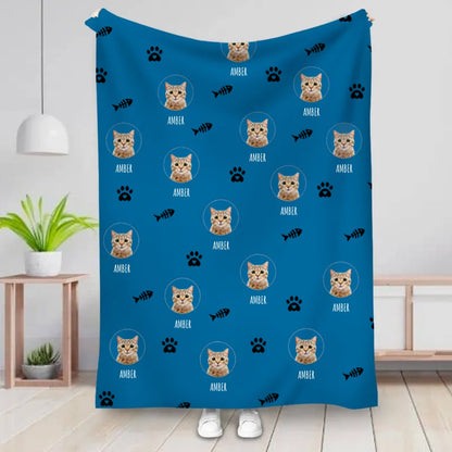 Pet Lover - Upload Your Dog, Cat Photo, Custom Photo Pet - Personalized Blanket - Makezbright Gifts