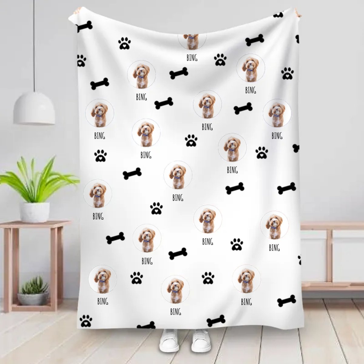 Pet Lover - Upload Your Dog, Cat Photo, Custom Photo Pet - Personalized Blanket - Makezbright Gifts