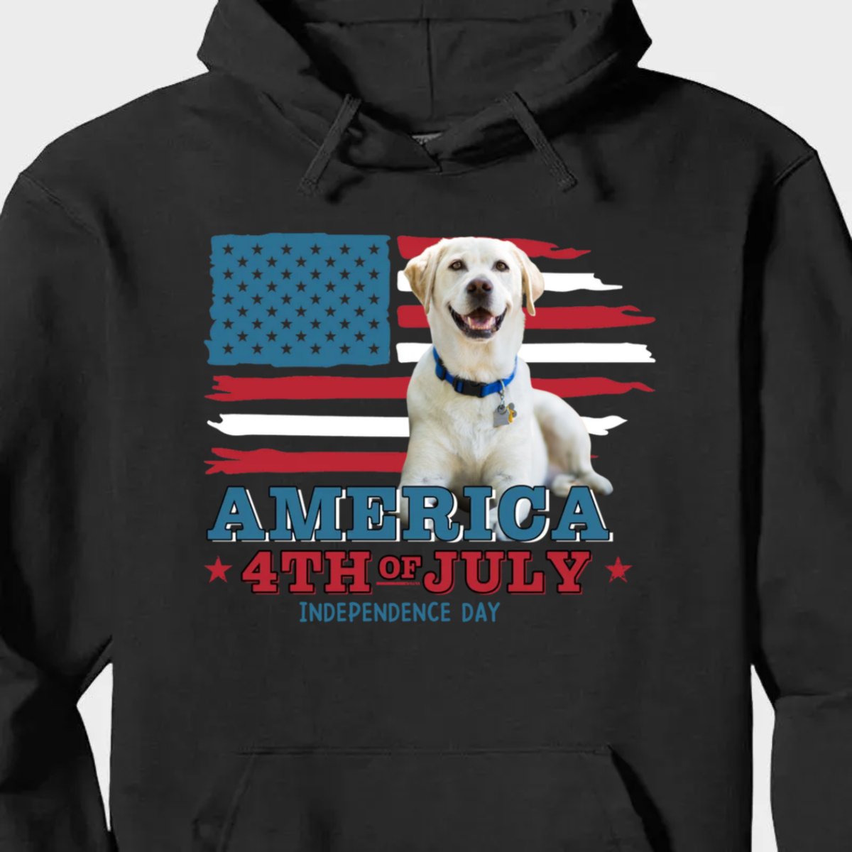 Pet Lovers - 4th Of July Custom Photo The Best Companionship Is With A Pet - Personalized Unisex T - shirt, Hoodie, Sweatshirt - Makezbright Gifts