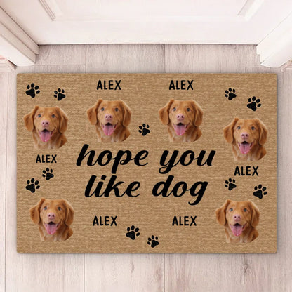 Pet Lovers - Custom Photo Hope You Like Fur Babies - Personalized Doormat - Makezbright Gifts