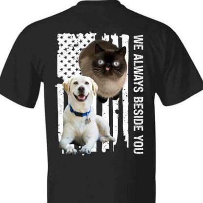 Pet Lovers - Custom Your Pets American Flag - Personalized Unisex T - shirt, Hoodie - Makezbright Gifts