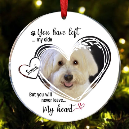 Pet Lovers - Dog Cat Memorial - Personalized Circle Ornament - Makezbright Gifts