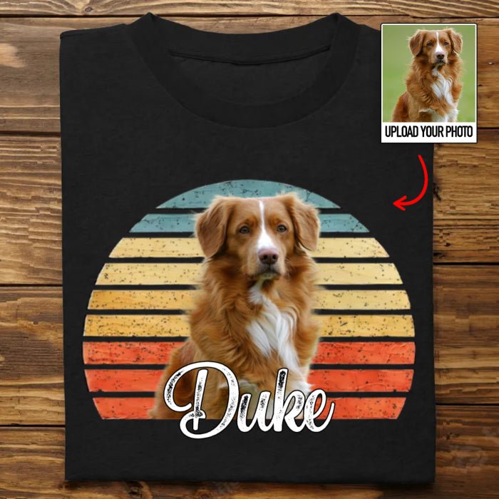 Pet Lovers - Dog Cat Vintage Retro Photo Shirt - Personalized Custom Unisex T - shirt, Sweatshirt (HJ) - Makezbright Gifts