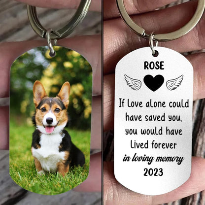 Pet Lovers - If Love Alone Could Have Saved You You Would Have Lived Forever - Personalized Keychain - Makezbright Gifts