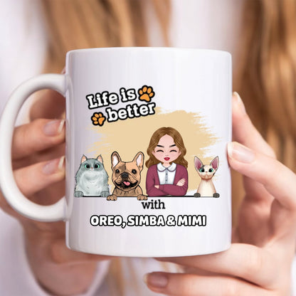 Pet Lovers - Life Is Better With - Personalized Mug - Makezbright Gifts