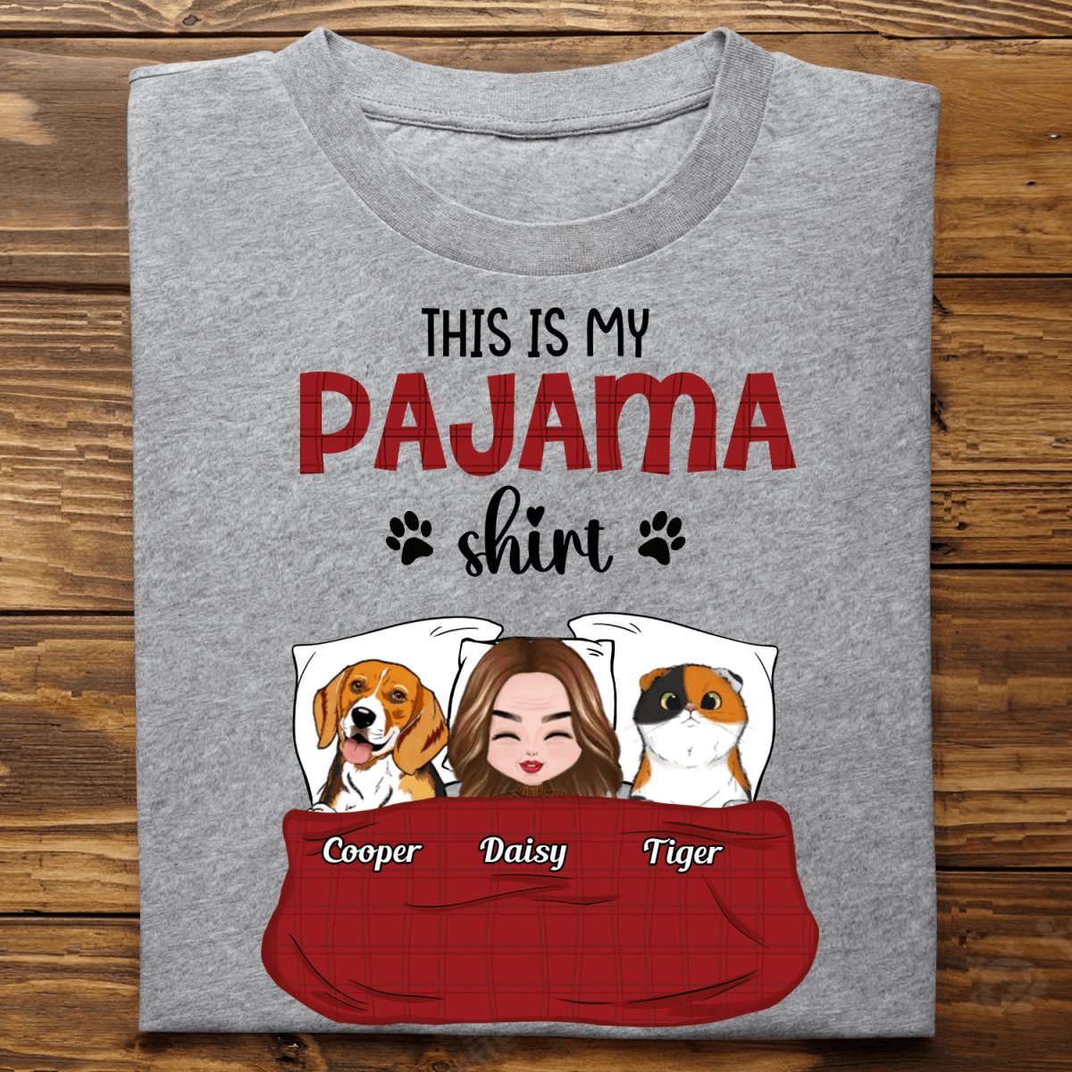 Pet Lovers - This Is My Pajama Shirt - Personalized Unisex T - shirt - Makezbright Gifts