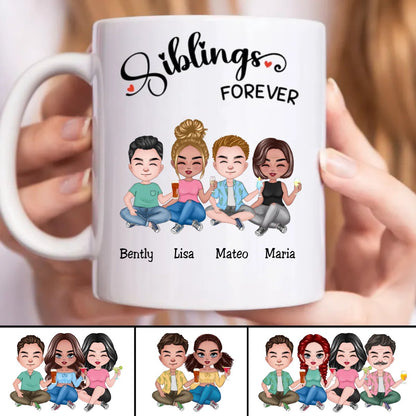 Siblings Forever - Personalized Mug (TB) - Makezbright Gifts