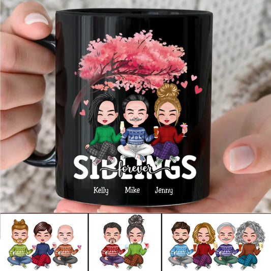 Siblings - Siblings Forever - Personalized Mug - Makezbright Gifts